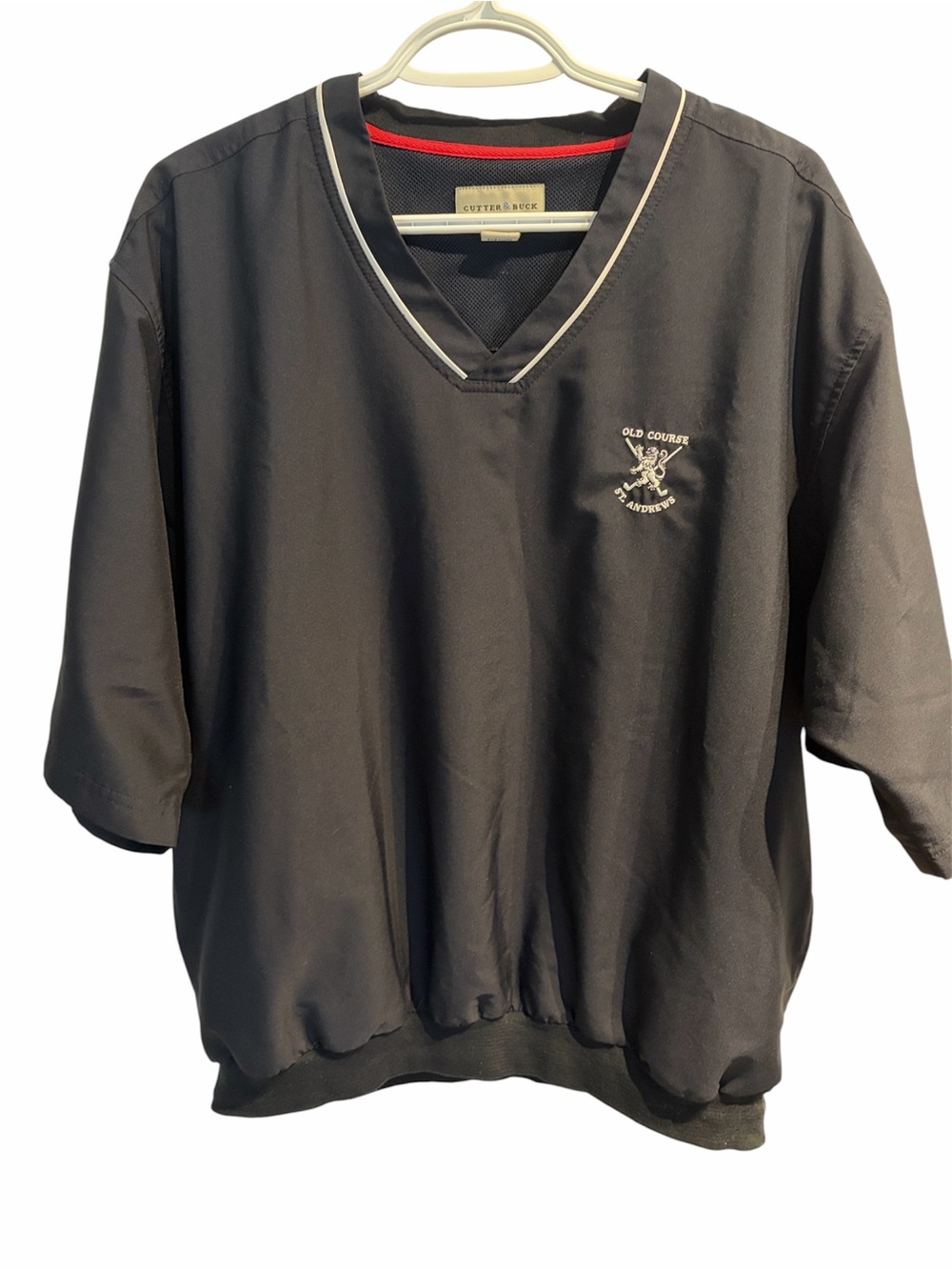 VINTAGE Cutter & Buck OLD COURSE ST. Andrew’s Short-Sleeve V-Neck Golf Pullover